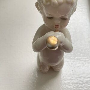 Rare Vintage Porcelain Satyr Musician Cherub Devil Figurine 1950s Ardalt